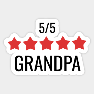 5 Star Grandpa Review Sticker